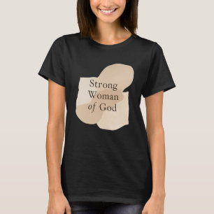 Camiseta Mujer Fuerte de Dios – Motivación de Fitness Basad