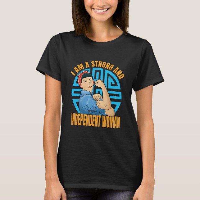 Camiseta Mujer fuerte negra (Anverso)