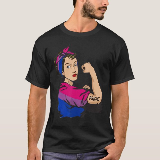 Camiseta Mujer Fuerte Orgullo Bisexual Lgbt Mamá (Anverso)
