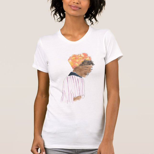 Camiseta Mujer fuerte y bella sonriendo (Anverso)