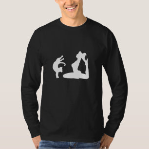 Camiseta Mujer gato meditando relajación mindfulness yoga o