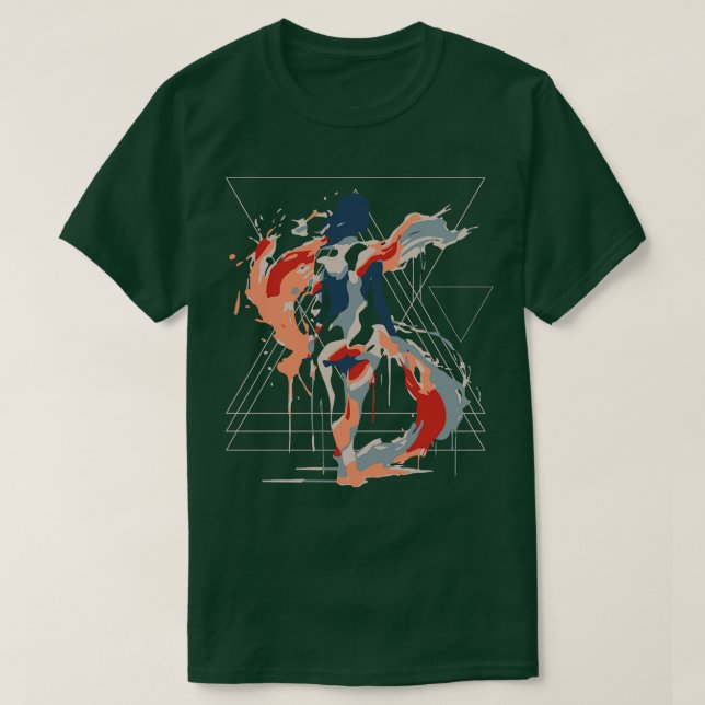 Camiseta mujer geométrica (Diseño del anverso)