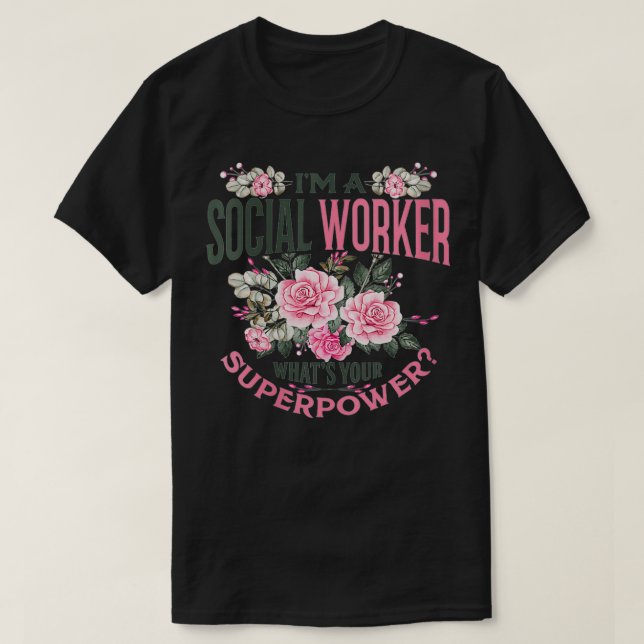 Camiseta Mujer Graciosa Soy una trabajadora social, ¿qué es (Diseño del anverso)
