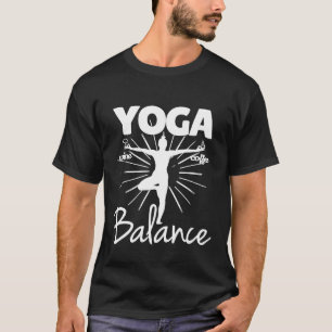 Camiseta Mujer Gráfica De Yoga Equilibrado Vino Y Café