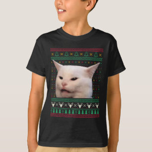 Camiseta Mujer Gritando A Un Gato Fea Dulce De Gato Diverti