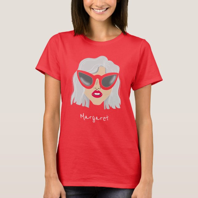 Camiseta Mujer Guay gris-haitiana con nombre personalizado  (Anverso)