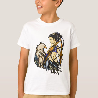 Camiseta Mujer guerrera asiática y águila