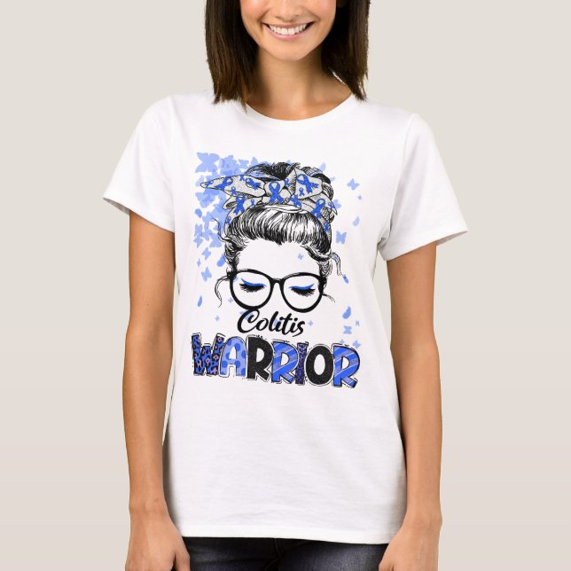 Camiseta Mujer Guerrera de Colitis Superviviente (Anverso)