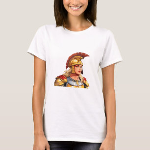 Camiseta mujer guerrera griega perfil en clásico