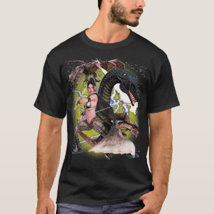 Camiseta Mujer guerrera mística del dragón de los años 90