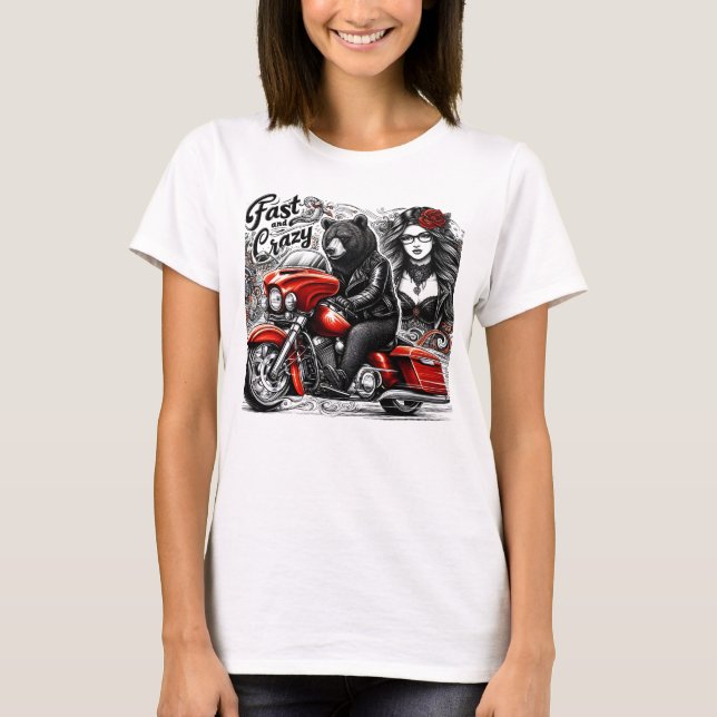Camiseta Mujer guerrera sobre ruedas (Anverso)