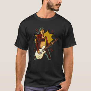 Camiseta Mujer guitarrista del Festival de Música Rock Chic