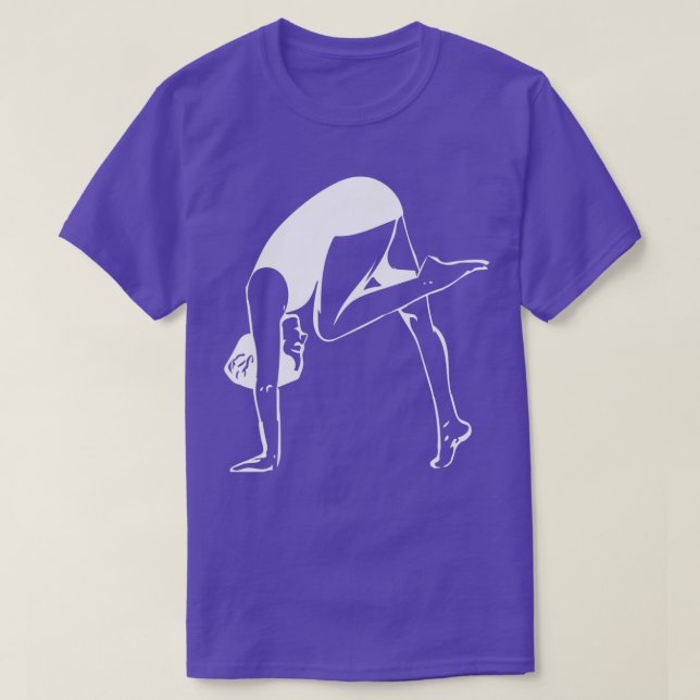 Camiseta Mujer haciendo dibujo de líneas abstractas de yoga (Diseño del anverso)