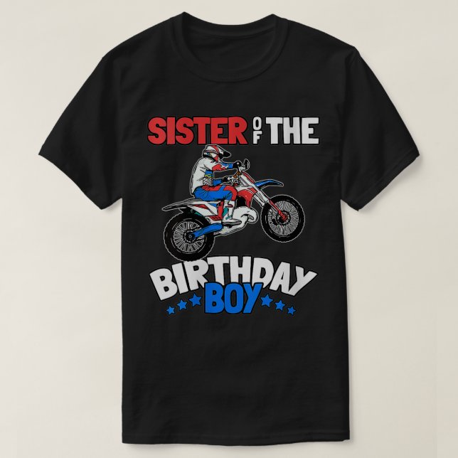 Camiseta Mujer hermana de niño de cumpleaños divertida bici (Diseño del anverso)