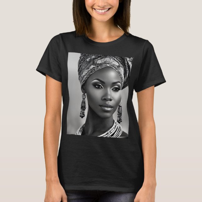 Camiseta Mujer hermosa africana (Anverso)