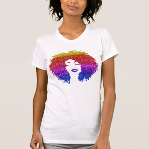 Camiseta Mujer hermosa   Afropeo Natural Hairstyle   Arcoir