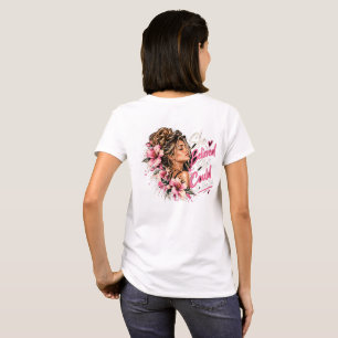Camiseta Mujer Hermosa con Flores – Arte Floral Elegante