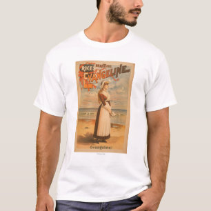 Camiseta Mujer hermosa de Evangeline del arroz en el océano