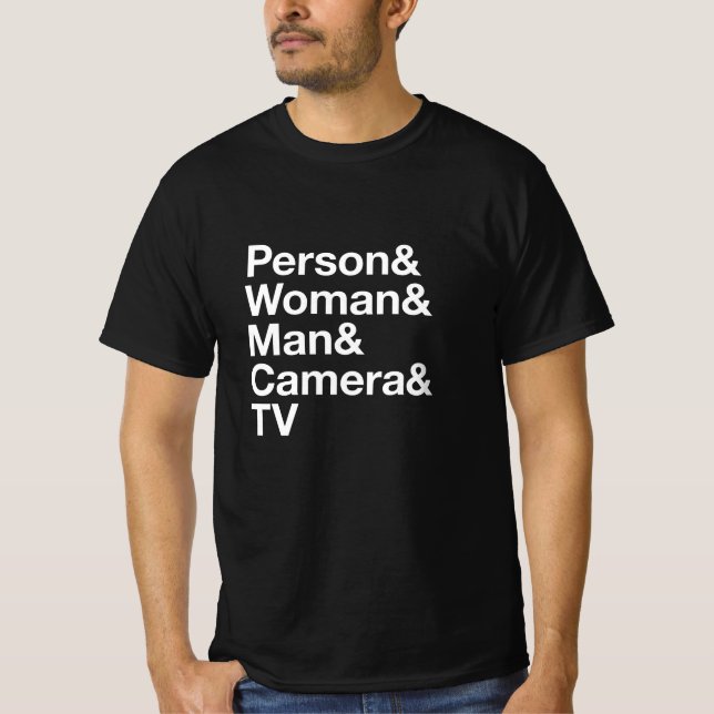 Camiseta Mujer hombre cámara TV reconocimiento presidencial (Anverso)