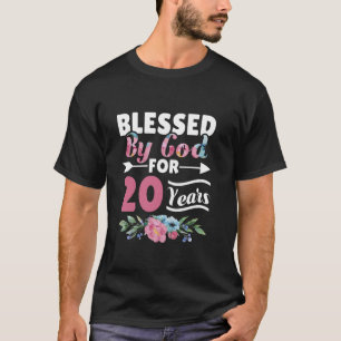 Camiseta Mujer Hombre Cumpleaños 20 Bendecido Por Dios Por