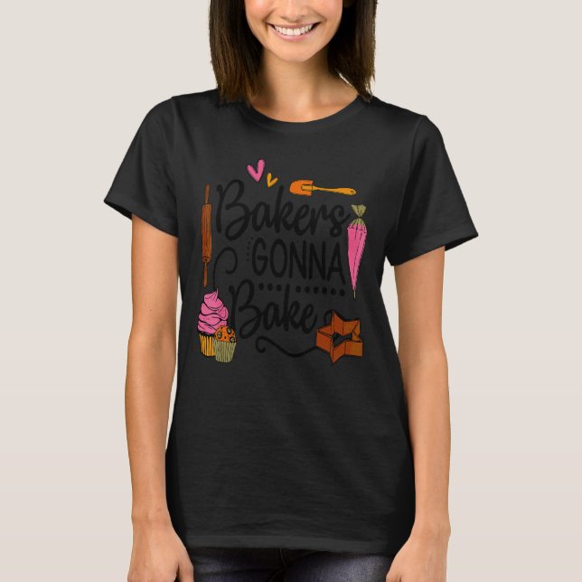 Camiseta Mujer horneando pastel de pasteles de comida para  (Anverso)
