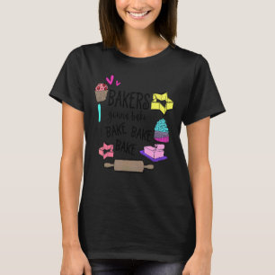 Camiseta Mujer horneando pastel de pasteles de comida para 