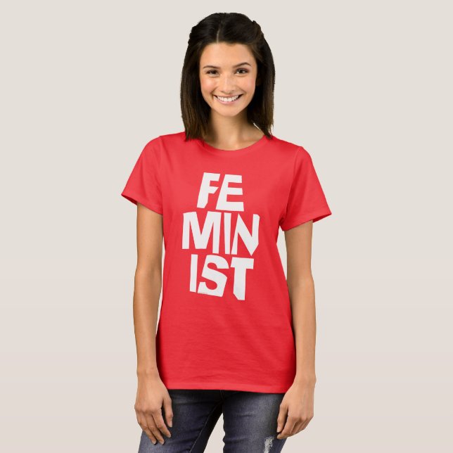 Camiseta Mujer igual imitación del chica femenino feminista (Anverso completo)