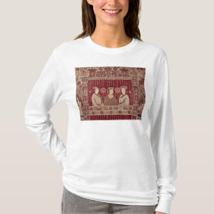 Camiseta Mujer india con los comerciantes europeos, Madras