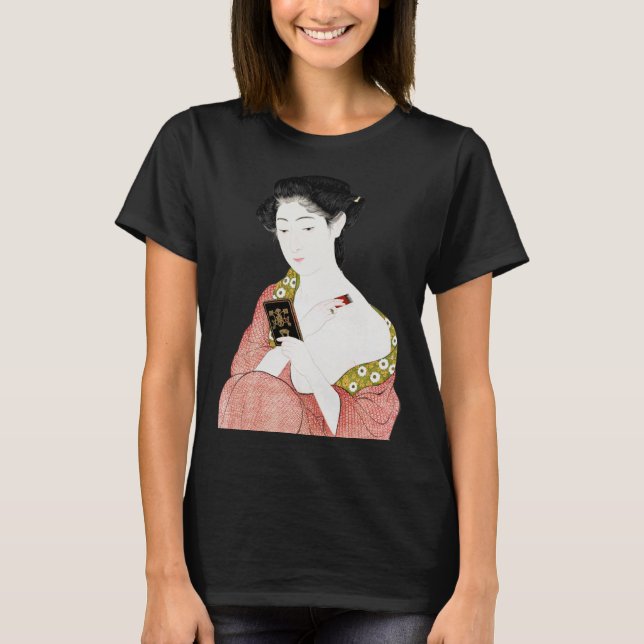 Camiseta Mujer japonesa bella pintura geisha japonesa (Anverso)