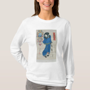 Camiseta Mujer japonesa en la nieve (impresión del