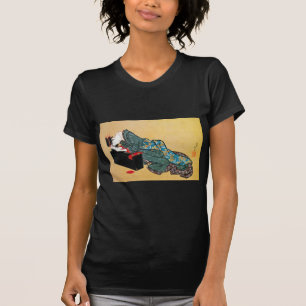 Camiseta Mujer japonesa geisha, Hokusai, Ukiyo-e