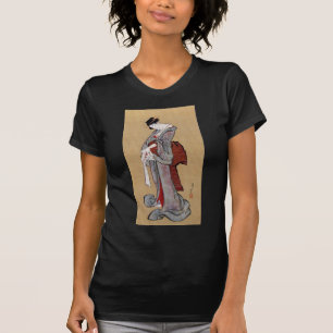 Camiseta Mujer japonesa geisha, Hokusai, Ukiyo-e