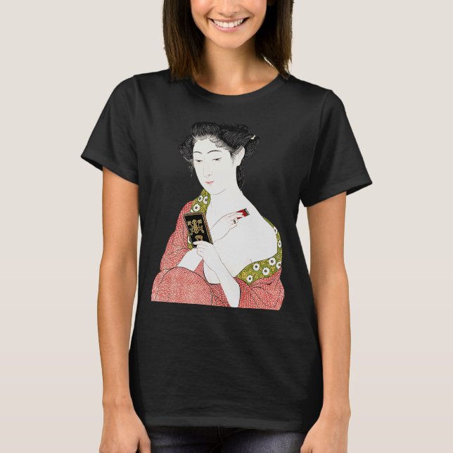 Camiseta Mujer japonesa Geisha Shin hanga Ukiyo y japonés (Anverso)