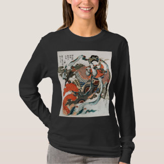 Camiseta Mujer japonesa jugando a la flauta