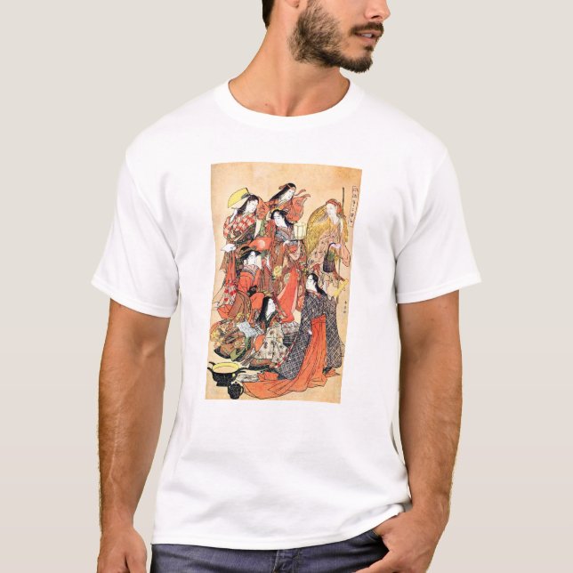Camiseta Mujer japonesa tradicional oriental fresca (Anverso)