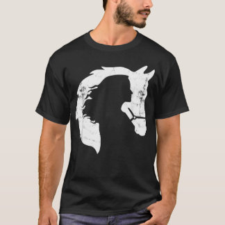 Camiseta Mujer Joven Caballo Retro Mujer Joven Con Amor Al