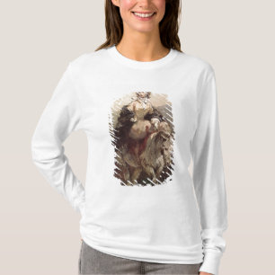 Camiseta Mujer joven en un caballo