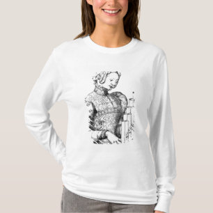 Camiseta Mujer joven que juega un órgano portante