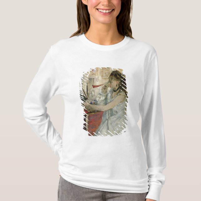 Camiseta Mujer joven que se pulveriza la cara, 1877 (Anverso)
