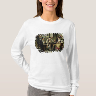 Camiseta Mujer joven que toca una cítara
