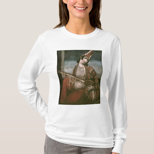 Camiseta Mujer joven que toca una guitarra (Anverso)