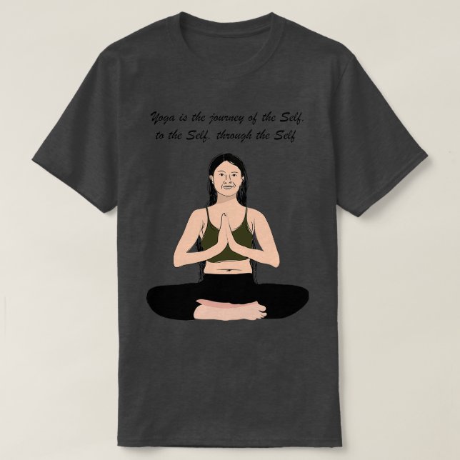 Camiseta Mujer joven y atractiva practicando yoga (Diseño del anverso)