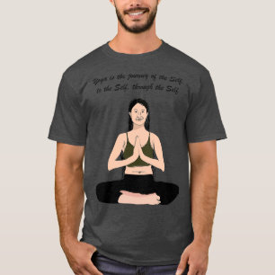 Camiseta Mujer joven y atractiva practicando yoga
