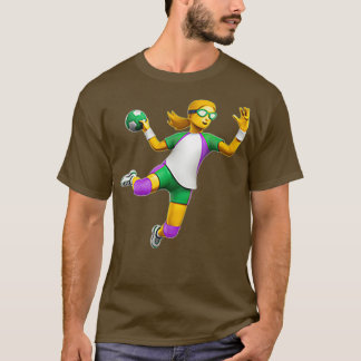 Camiseta Mujer jugando a la Emoji del balonmano