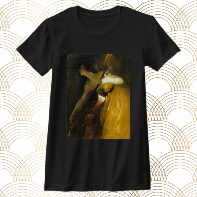 Camiseta Mujer Jugando Cello (Subido por el creador)