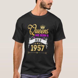 Camiseta Mujer Julio 1957 65 años Reina de cumpleaños númer