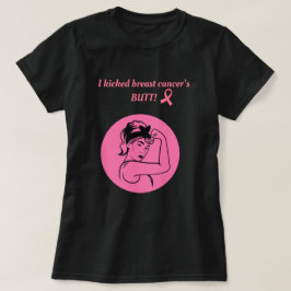 Camiseta Mujer Kick Butt Rosa Cáncer de Mama