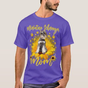 Camiseta Mujer: La miniatura del girasol Schnauzer Mom Dog
