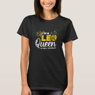 Camiseta Mujer Leo Queen Soul Es Real Agosto Leo Zodiac