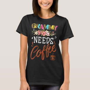 Camiseta Mujer Leopardo Grammy necesita café Caffeine Madre